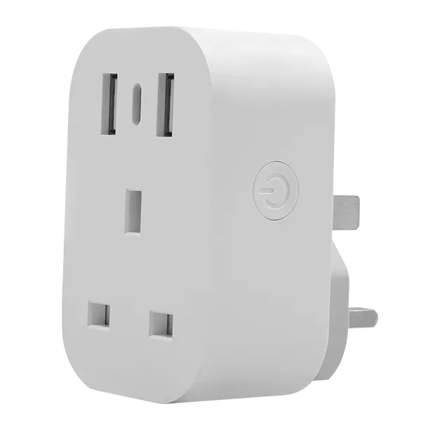 ESP ECSPSP Fort Smart Plug with Mains Passthrough and Switchable USB & USB-C