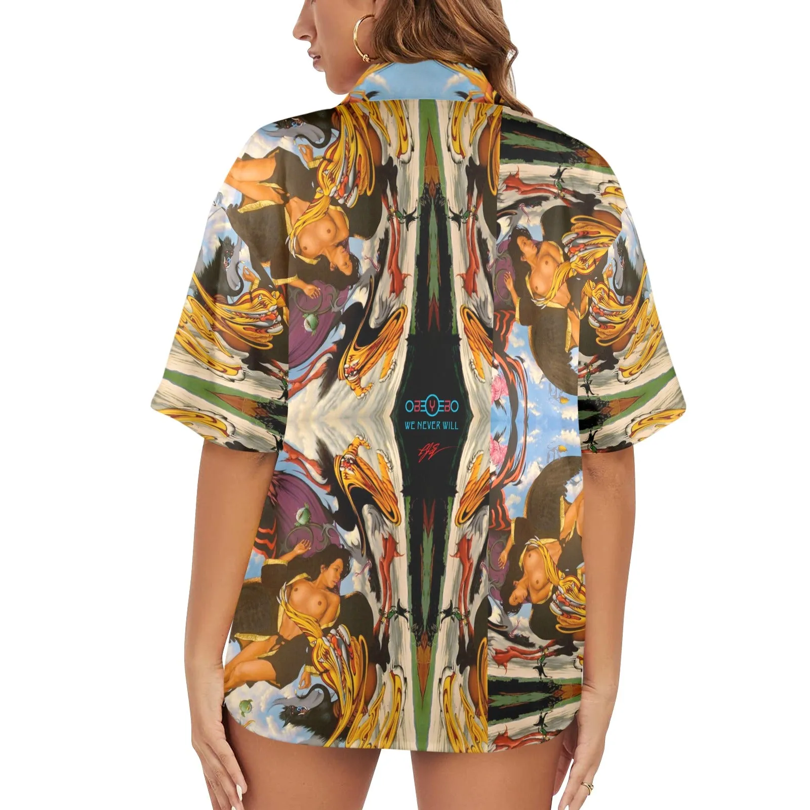 Falling Angel Women's Hawaiian Shirt