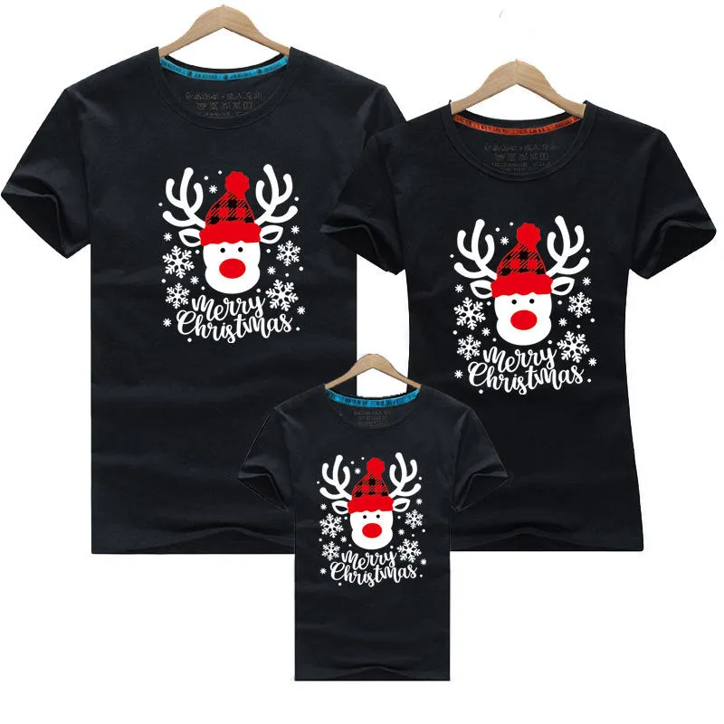 Family Matching Christmas T-Shirts – Festive Reindeer Design