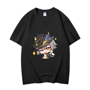 Fashion Anime Honkai: Star Rail Trailblazer 230g GSM Hipster Style Oversized Cotton T-shirt