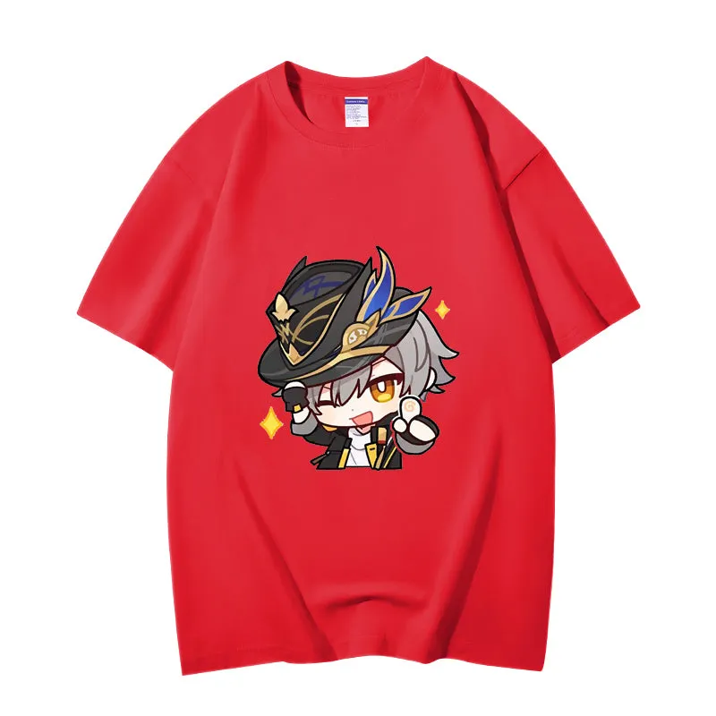 Fashion Anime Honkai: Star Rail Trailblazer 230g GSM Hipster Style Oversized Cotton T-shirt