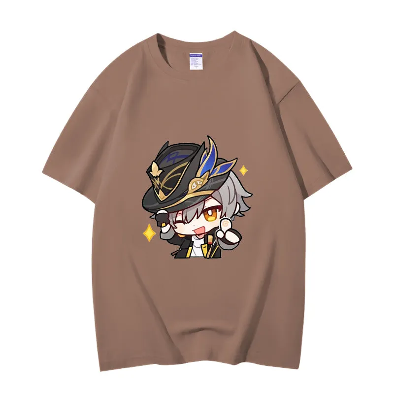 Fashion Anime Honkai: Star Rail Trailblazer 230g GSM Hipster Style Oversized Cotton T-shirt