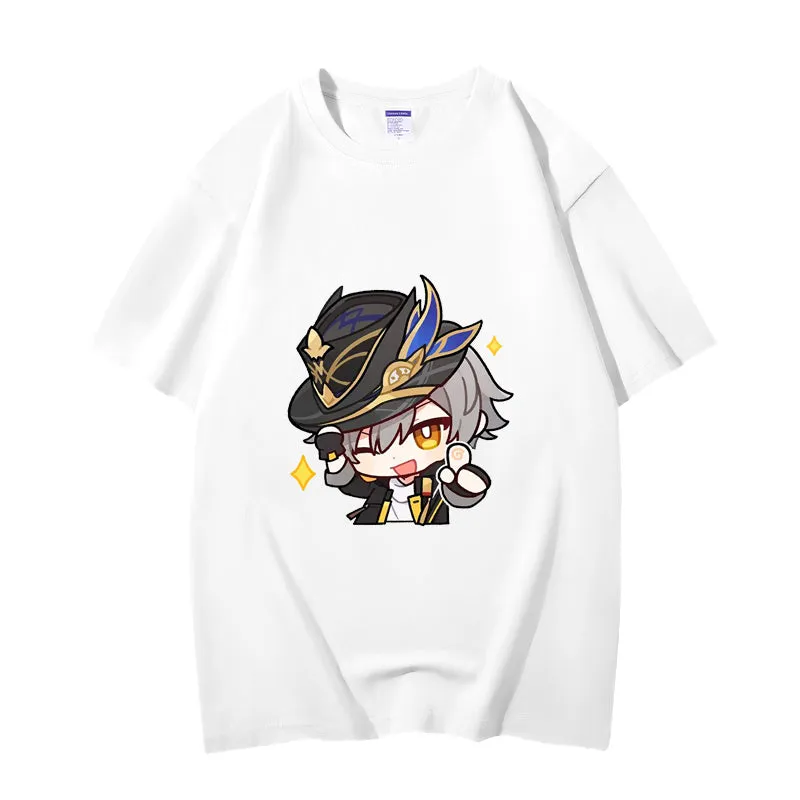 Fashion Anime Honkai: Star Rail Trailblazer 230g GSM Hipster Style Oversized Cotton T-shirt