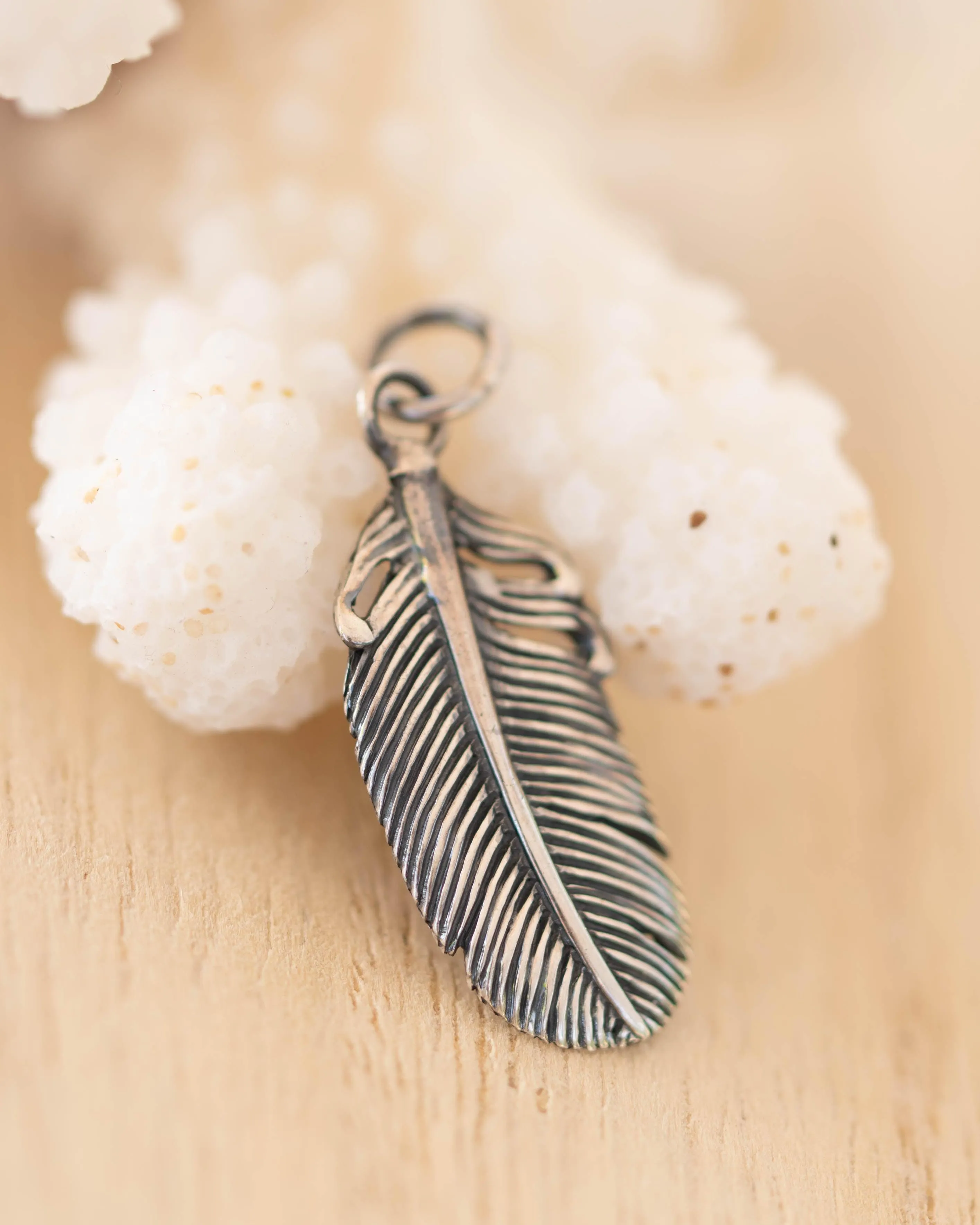 Feather Pendant ~ Sterling Silver ~ SMP053