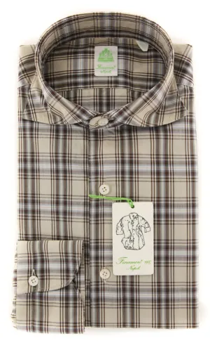 Finamore Napoli Beige Shirt - Extra Slim