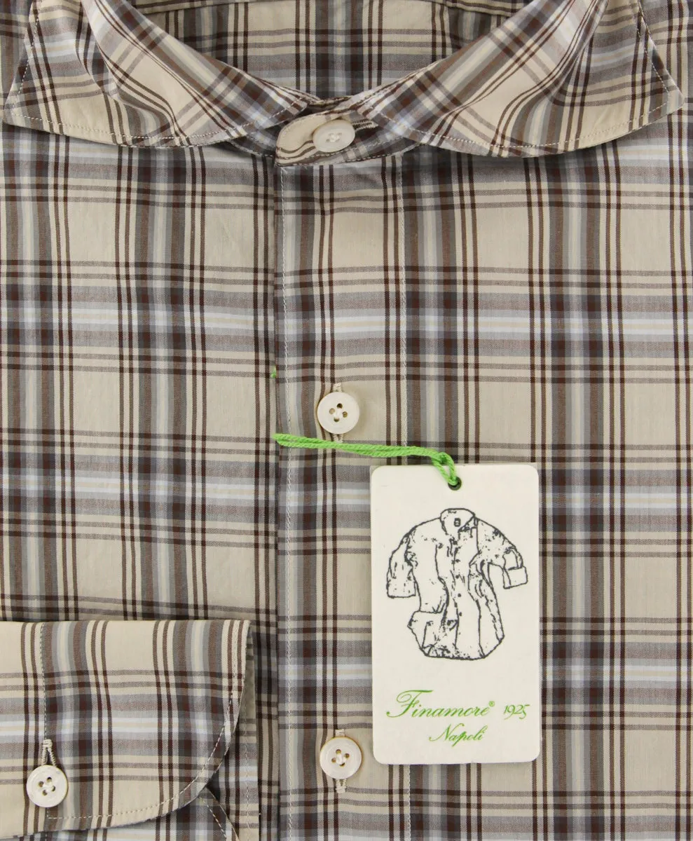 Finamore Napoli Beige Shirt - Extra Slim