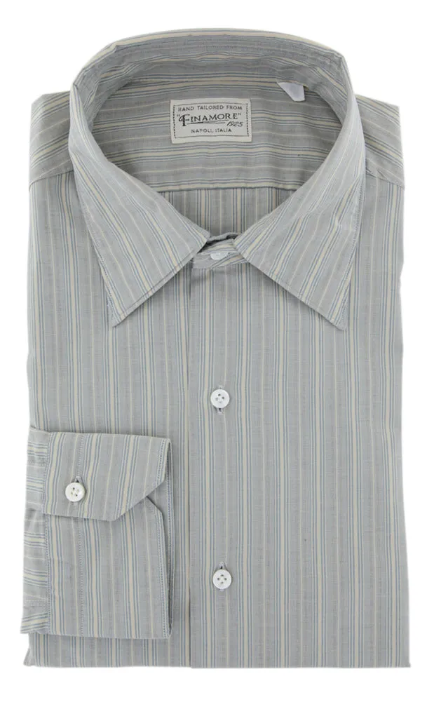 Finamore Napoli Blue Shirt - Extra Slim