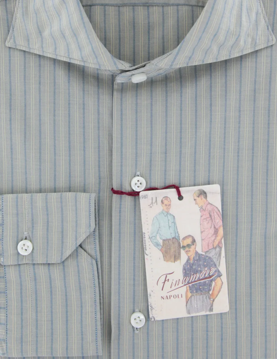 Finamore Napoli Blue Shirt - Extra Slim