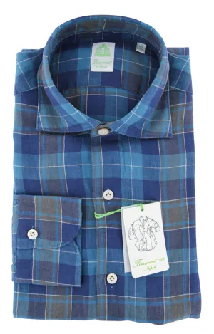 Finamore Napoli Blue Shirt - Extra Slim