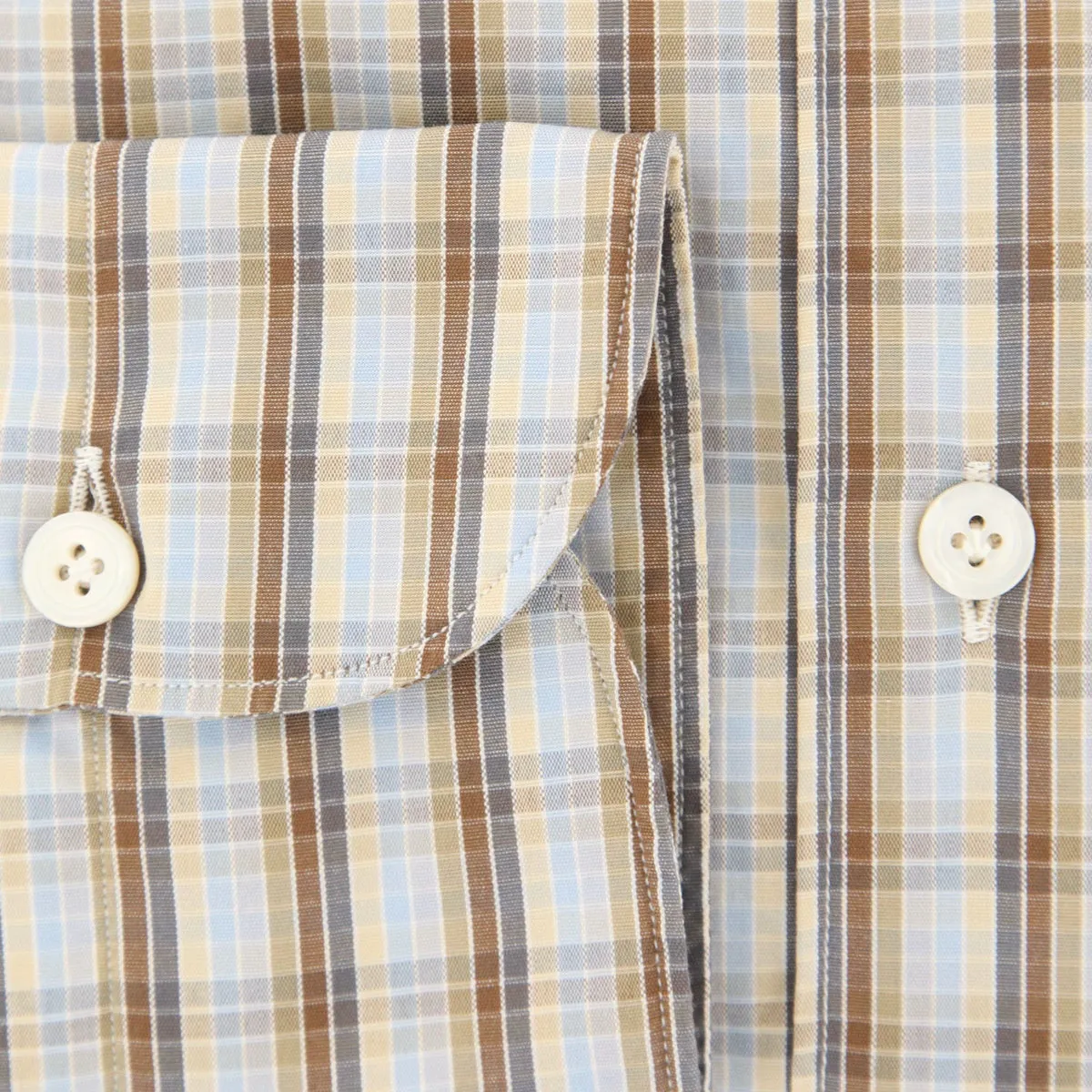 Finamore Napoli Brown Shirt - Extra Slim