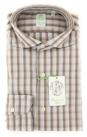 Finamore Napoli Brown Shirt - Extra Slim
