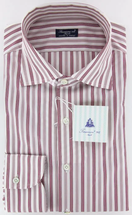 Finamore Napoli Burgundy Red Shirt – Size: 15.75 US / 40 EU