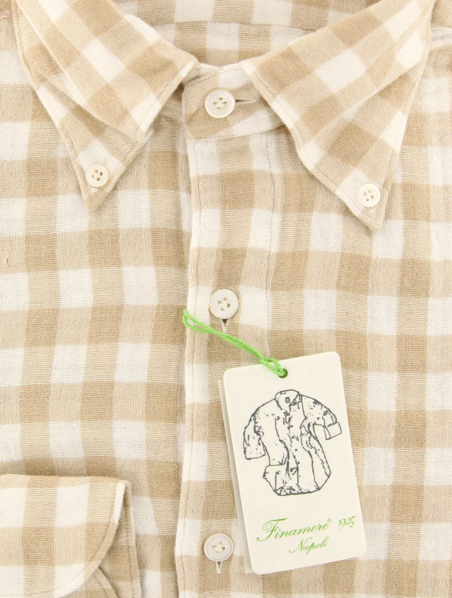 Finamore Napoli Cream Shirt - Extra Slim