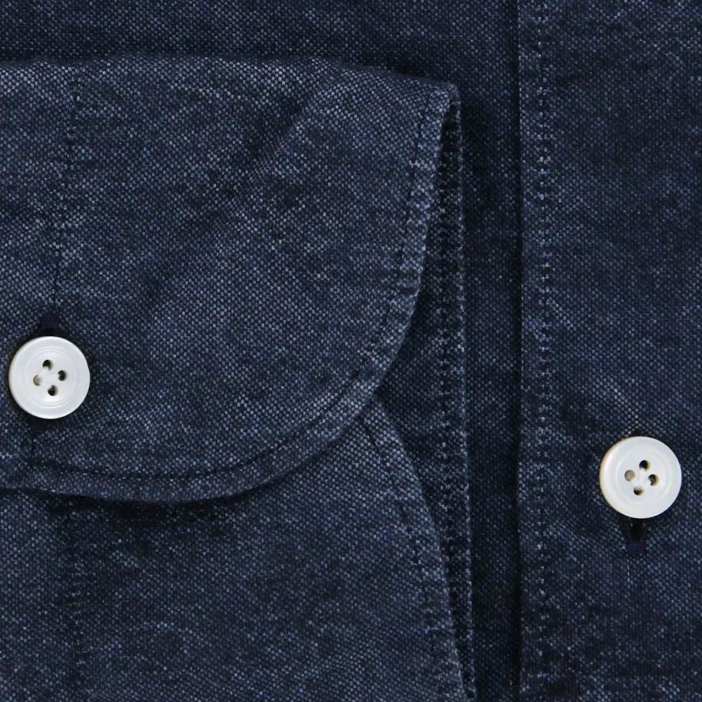 Finamore Napoli Dark Blue Shirt - Extra Slim - S US / S EU