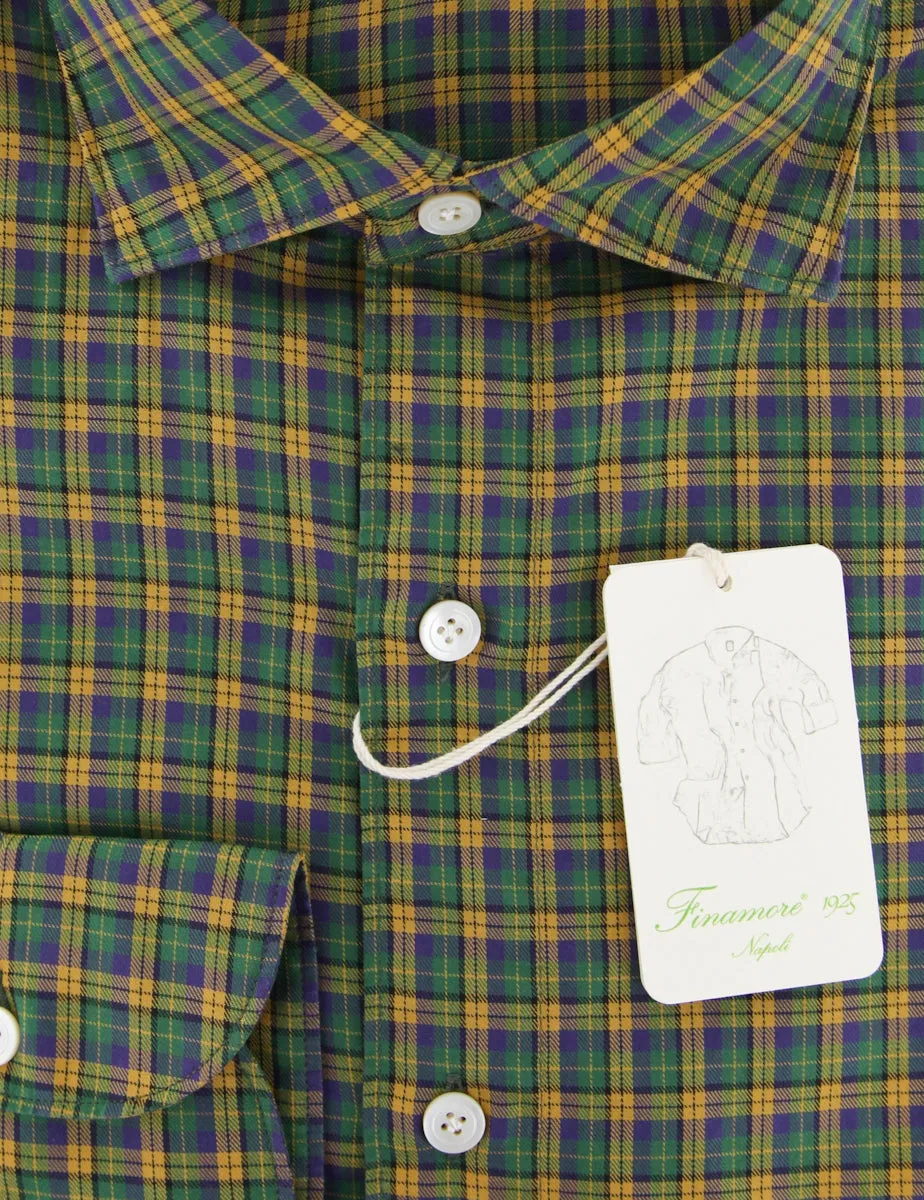Finamore Napoli Dark Green Shirt - Extra Slim
