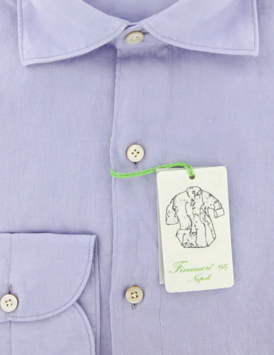 Finamore Napoli Lavender Purple Shirt - Extra Slim