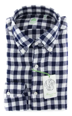 Finamore Napoli Navy Blue Shirt - Extra Slim