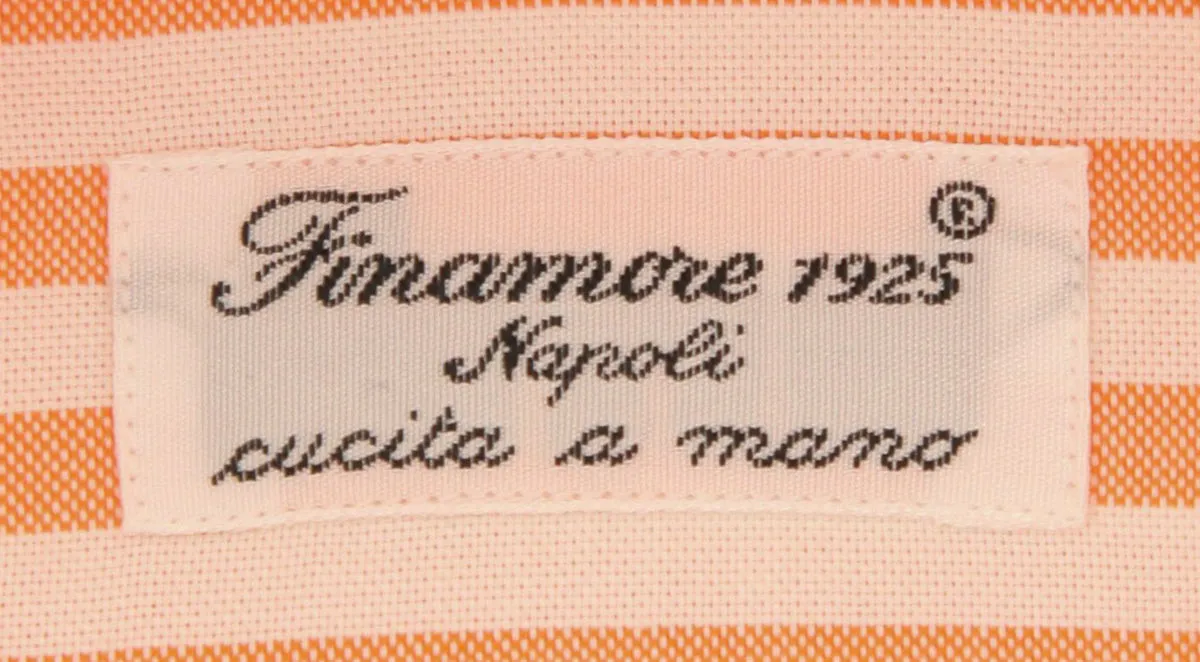 Finamore Napoli Orange Shirt - Slim