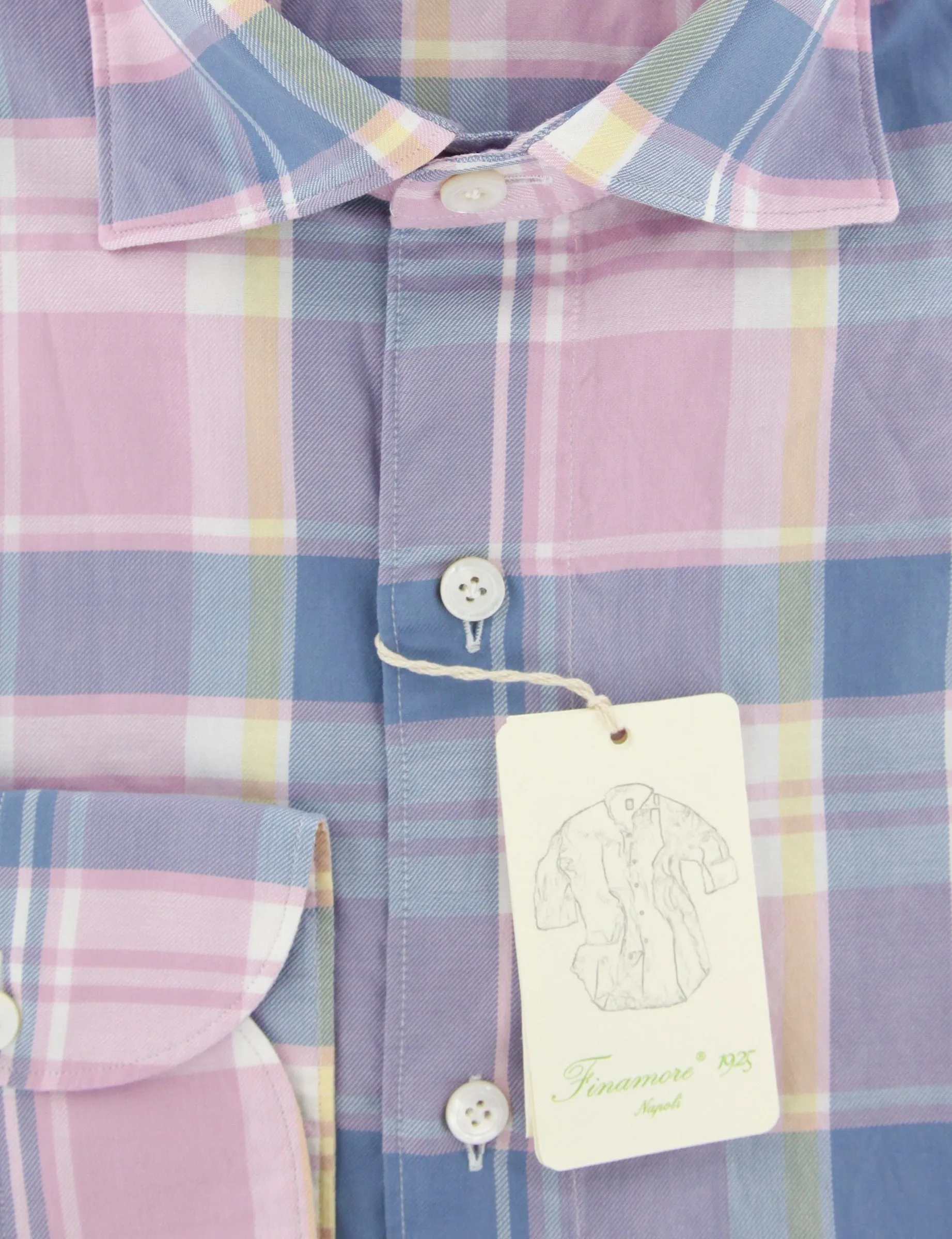 Finamore Napoli Pink Shirt - Extra Slim