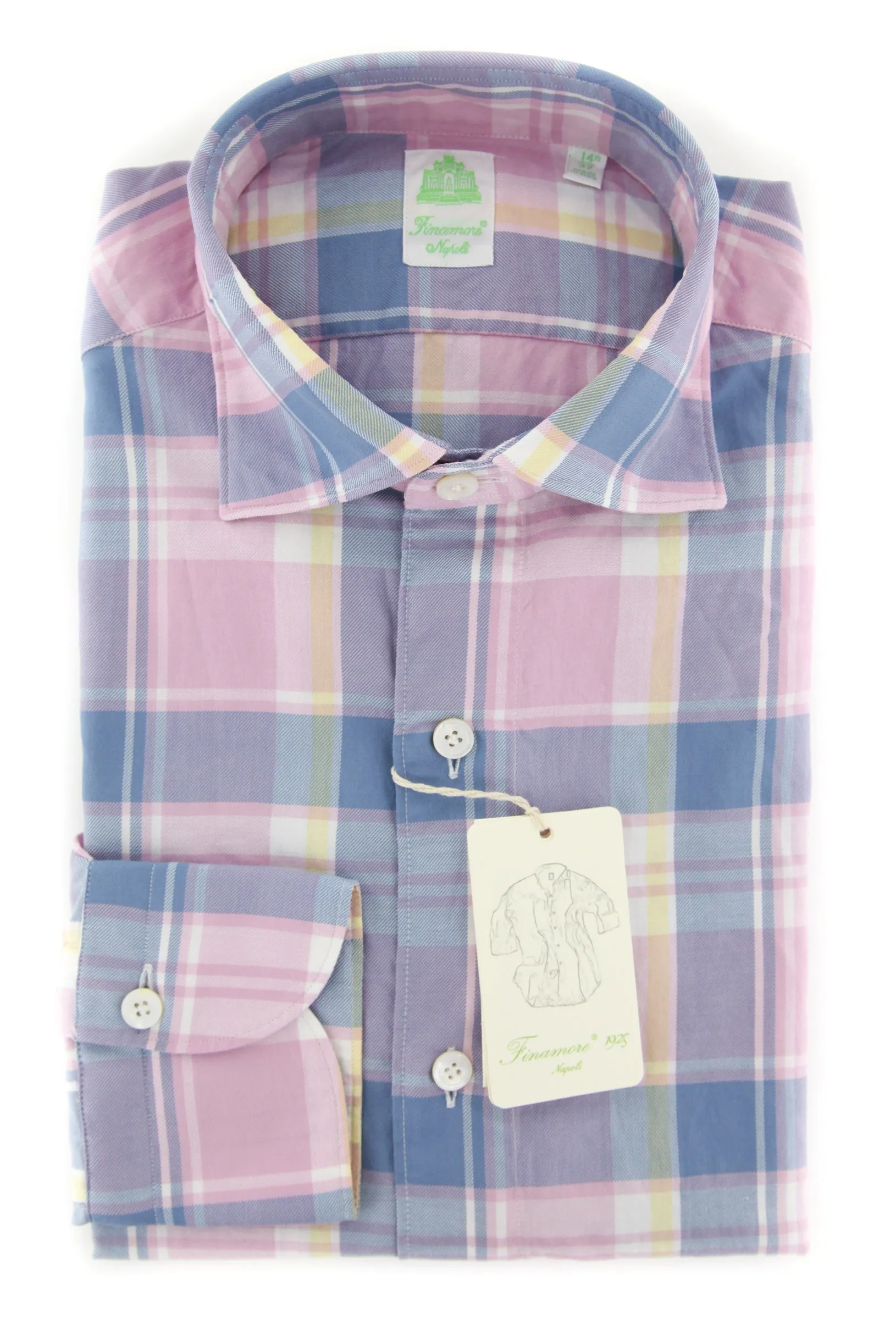 Finamore Napoli Pink Shirt - Extra Slim