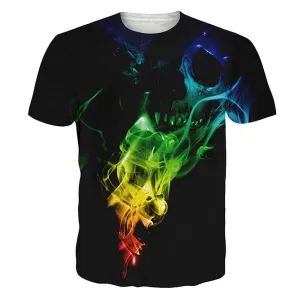 Fire Skull Funny T Shirt