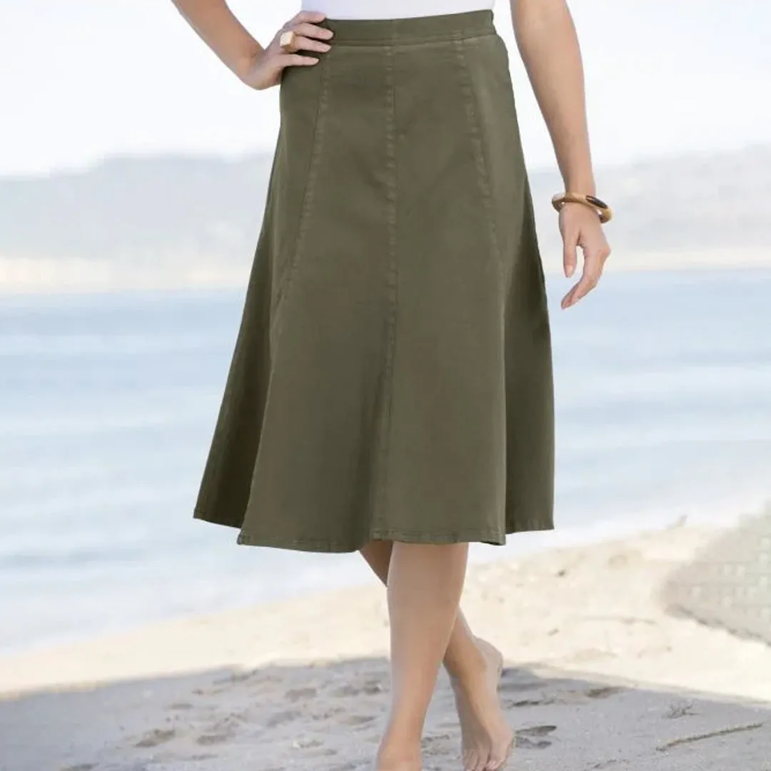 Flattering and Comfy Denim Skirt for Summer
