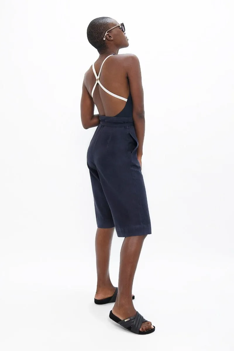 Florence Organic Cotton Twill Knee trousers | Summer Night