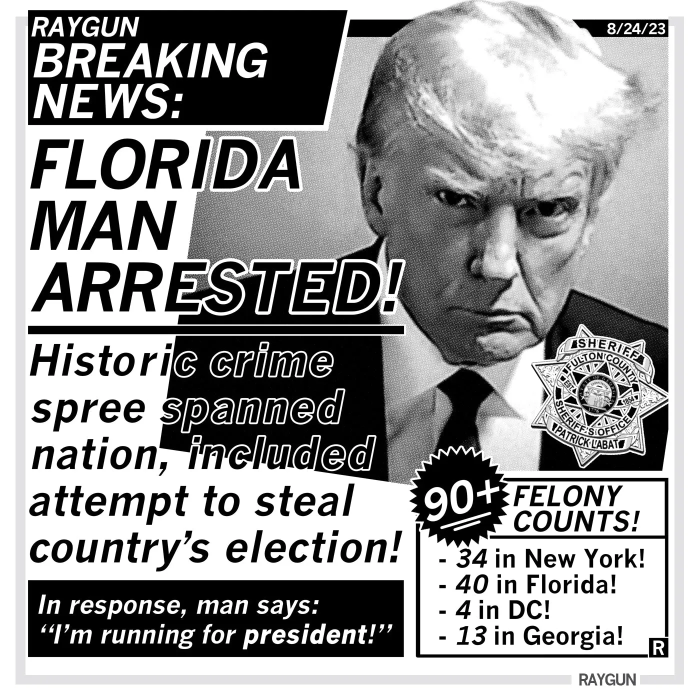 Florida Man Arrested: Trump Mug Shot