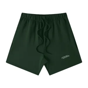 Forest Green Relaxed Fit 100% Cotton Shorts
