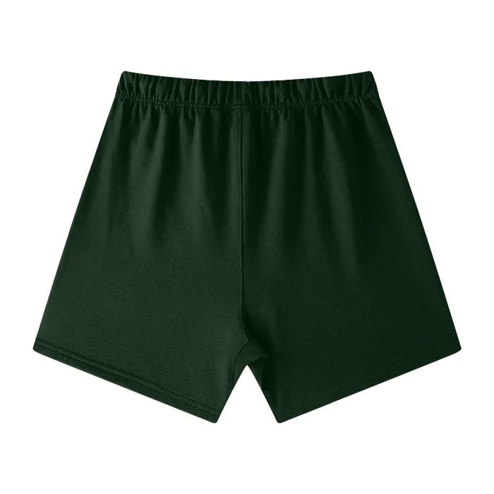 Forest Green Relaxed Fit 100% Cotton Shorts