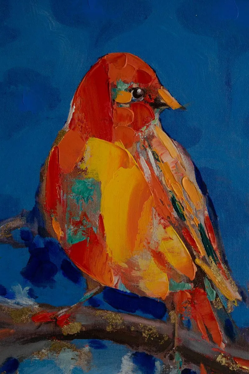 Framed Green and Blue Bird