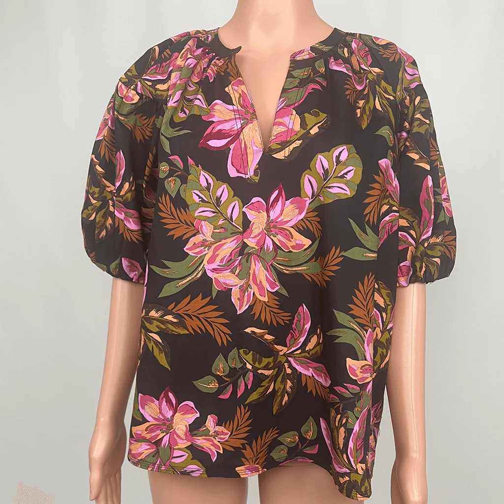 French Connection Tropical Print Women's Top 12