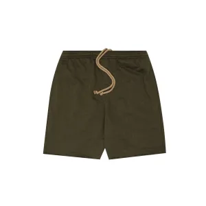 FRENCH TERRY RAW FINISH SWEATSHORTS IN OLIVE