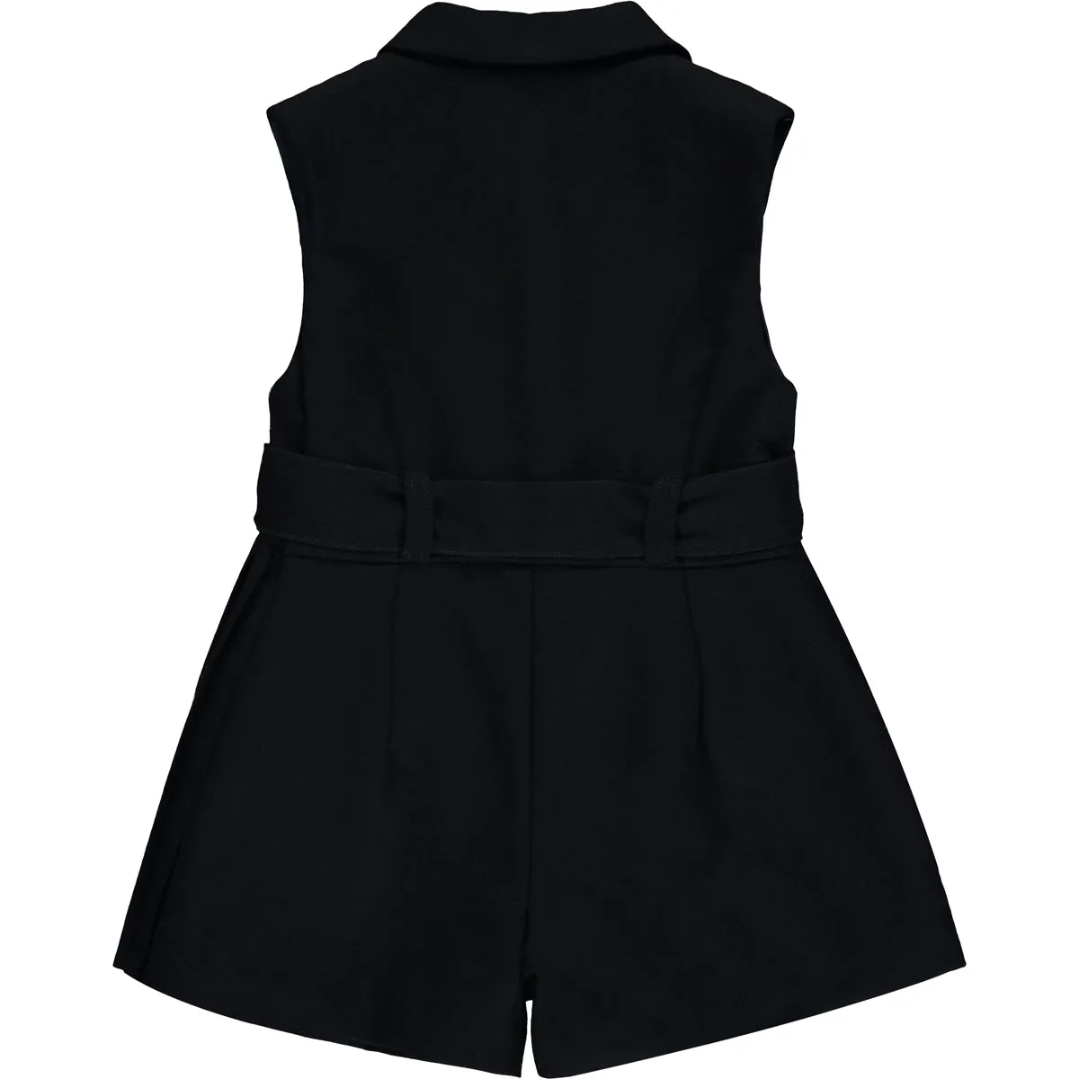 Girl Navy Blue Wool Jumpsuit