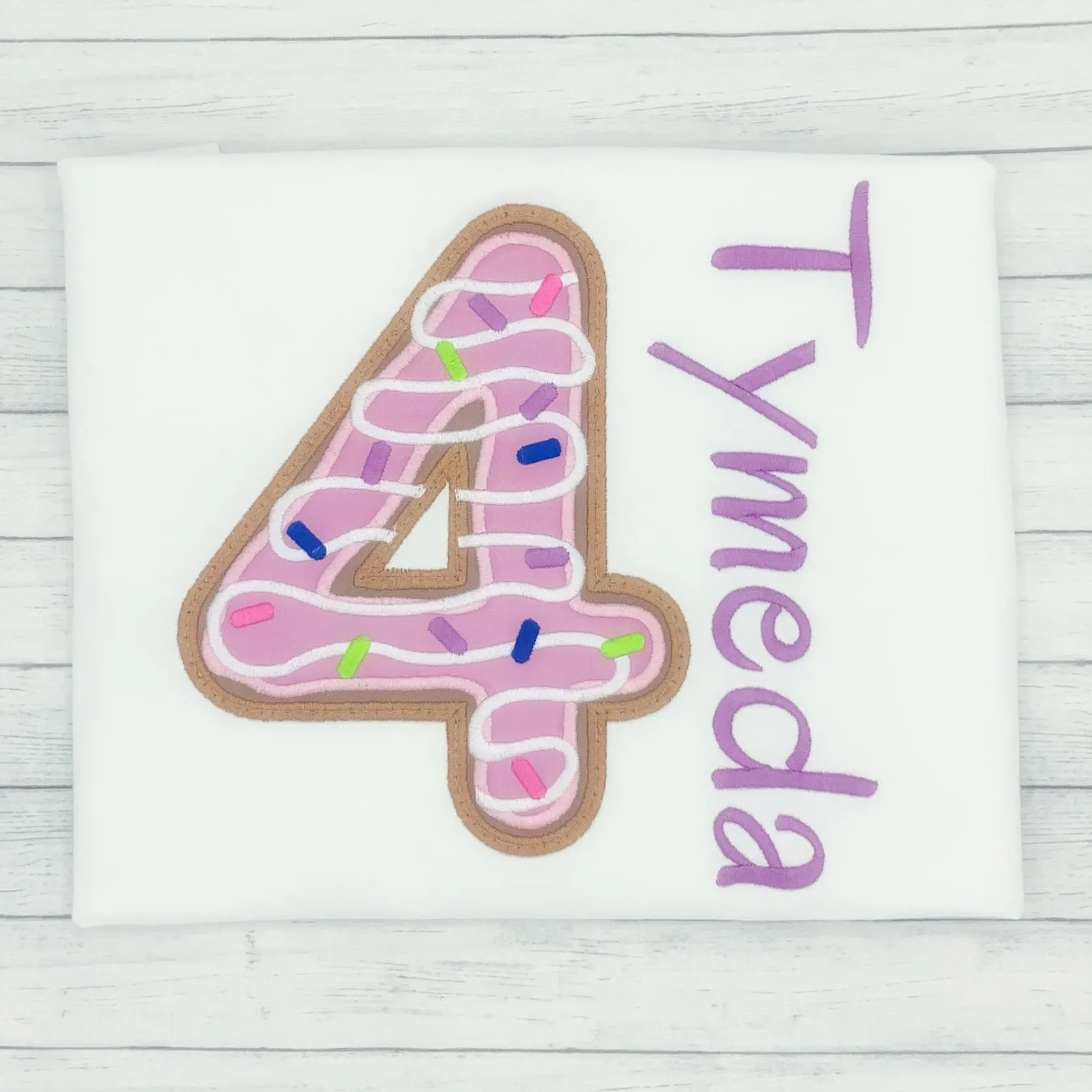 Girls Birthday Donut Number Shirt (age 1-9)