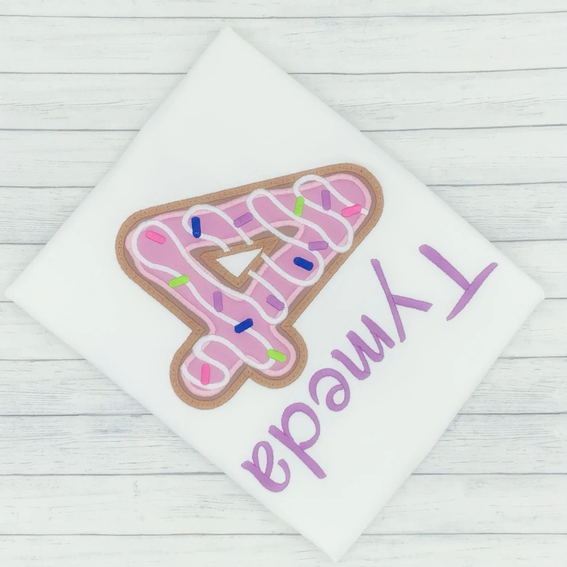 Girls Birthday Donut Number Shirt (age 1-9)