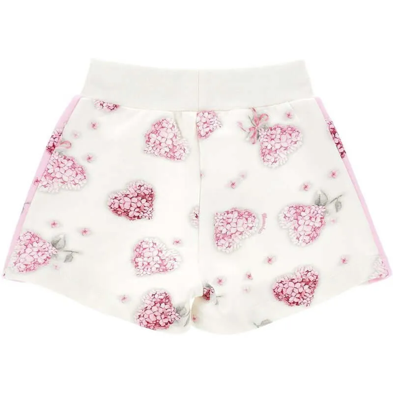 Girls Cream Floral Shorts