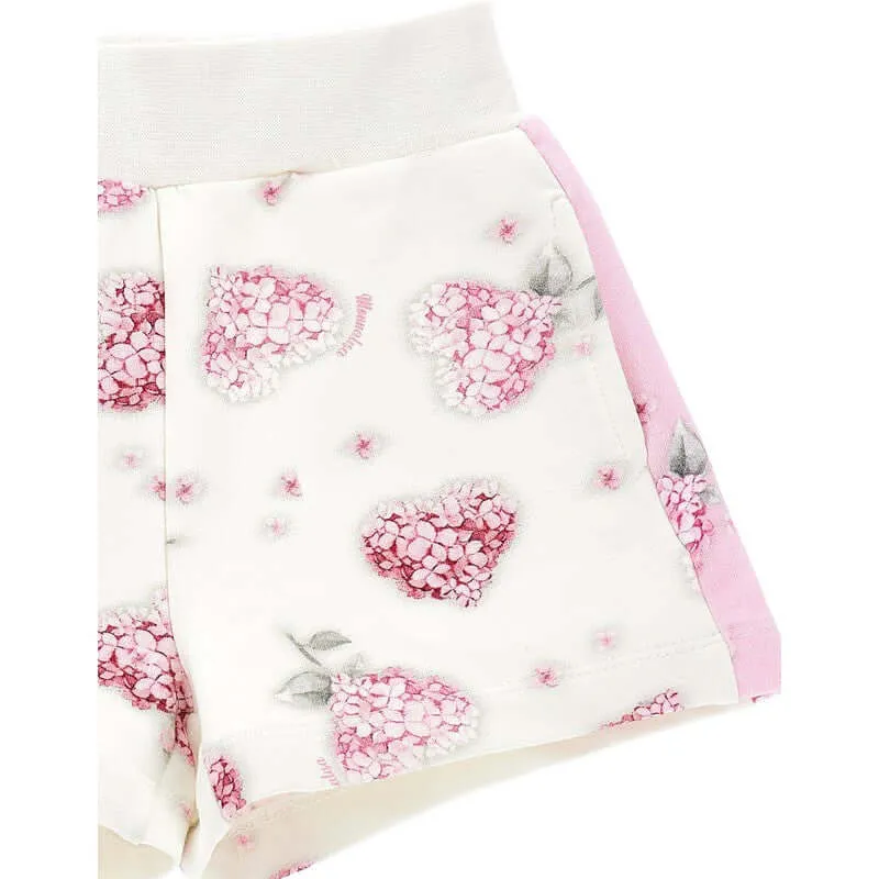 Girls Cream Floral Shorts