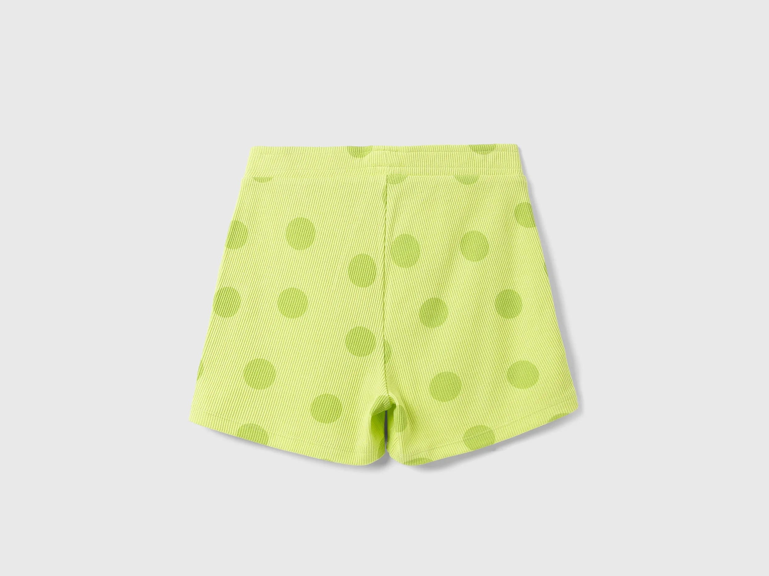 Girl's Regular Fit Polka Dot Print Bermuda Shorts