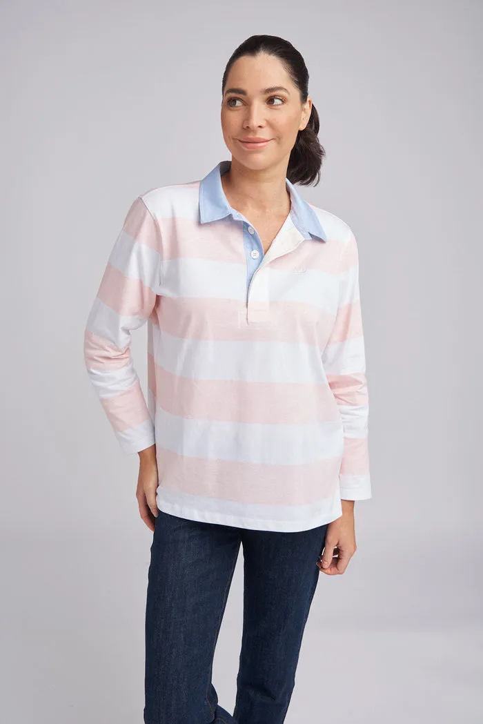 Goondiwindi Cotton Relaxed Fit Stripe Rugby - 3 Colours