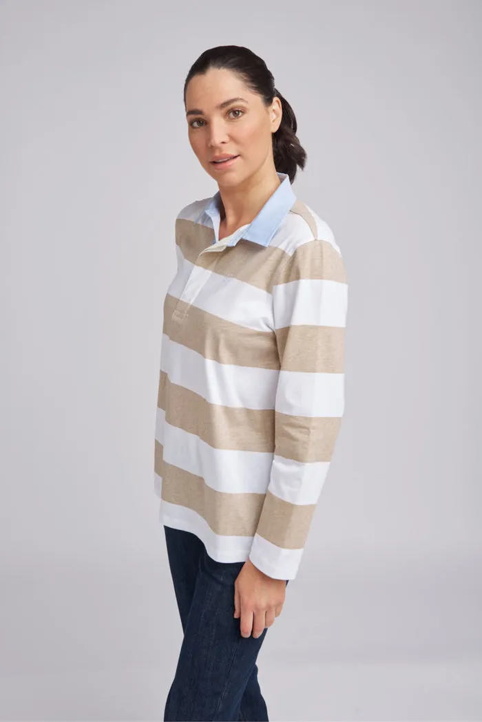 Goondiwindi Cotton Relaxed Fit Stripe Rugby - 3 Colours