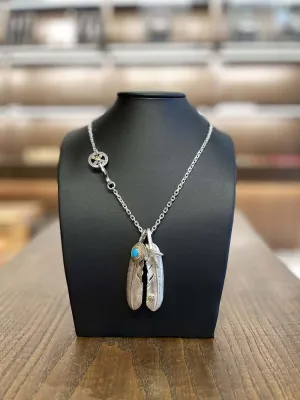 Goros Double Feather (Gold Rope Turquoise Feather) Setup