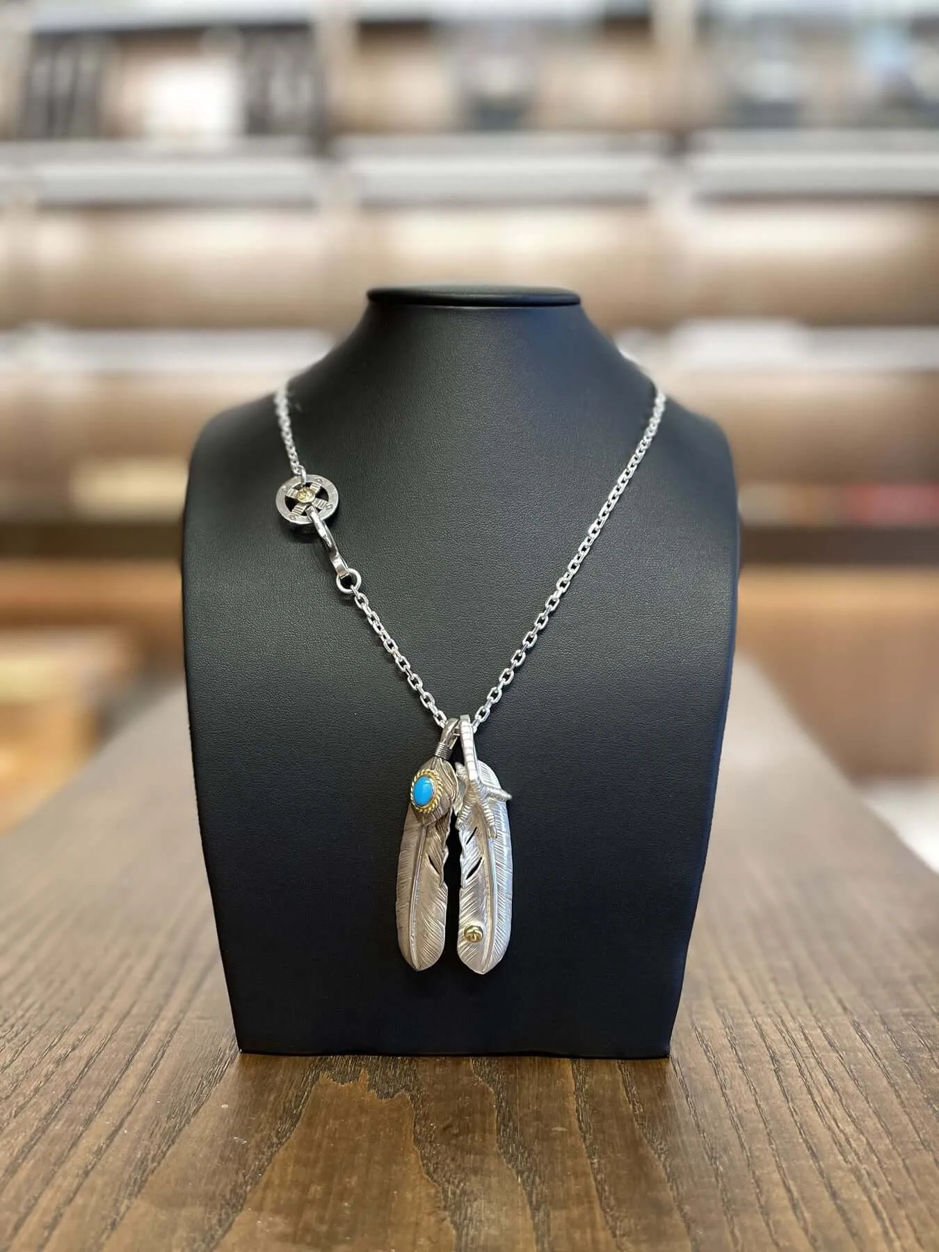 Goros Double Feather (Gold Rope Turquoise Feather) Setup