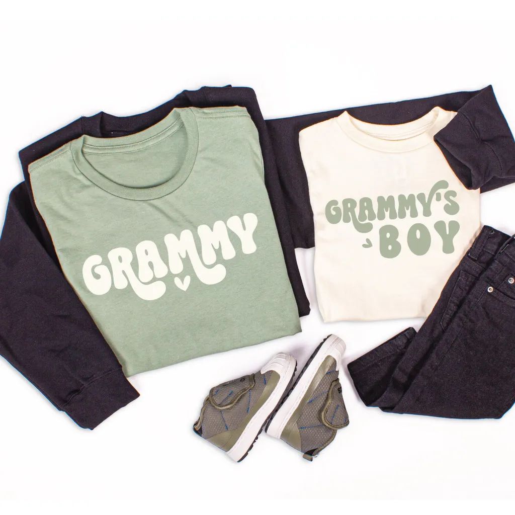 Grammy and Grammy's boy, Retro Matching grandma and grandson t-shirts, Retro Grandma Shirt. New grandma gift, Mother's Day gift for granny