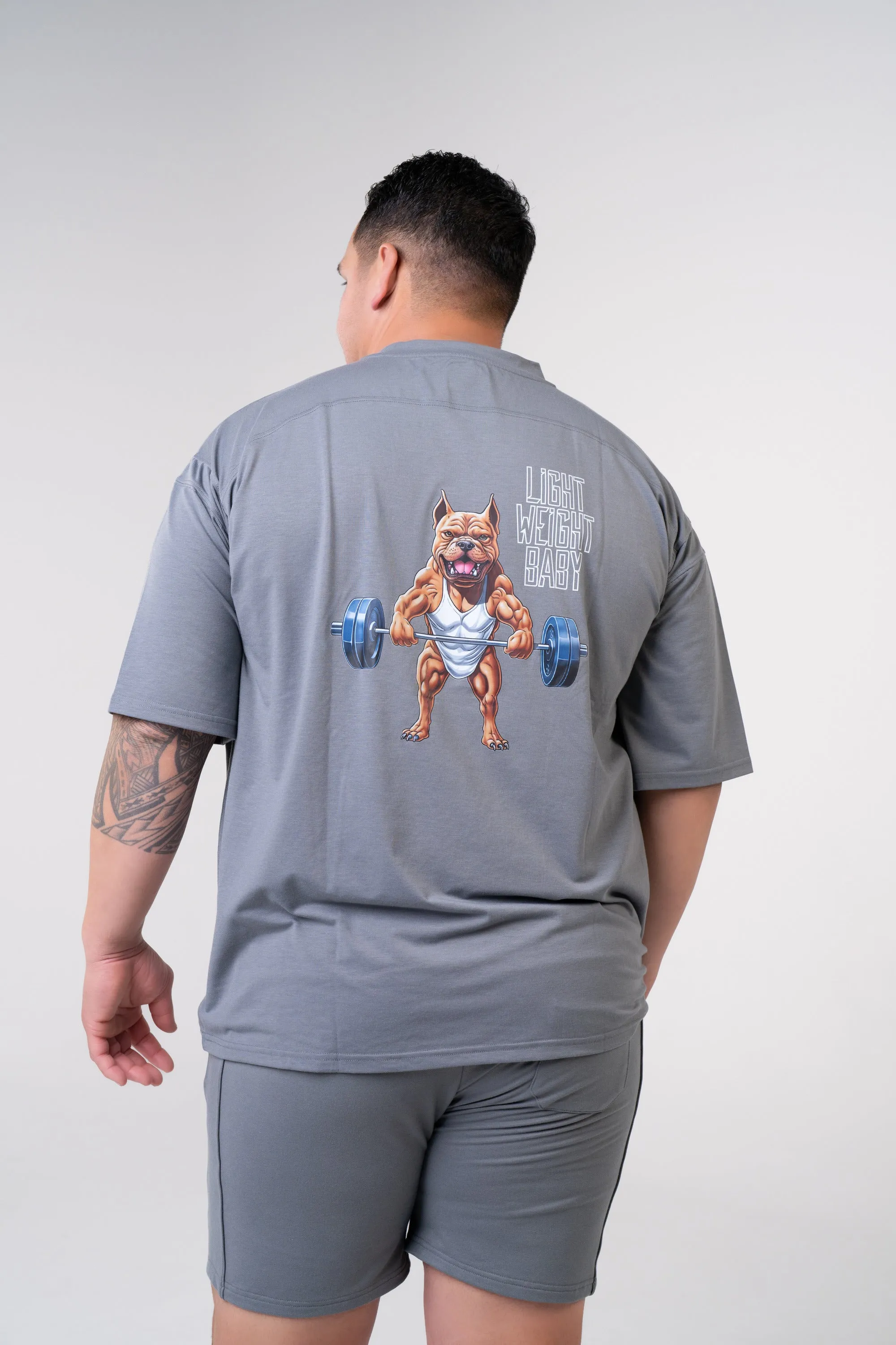 Graphic Oversized Tee - Light Weight Baby - Poppy Seed Grey (Copy)