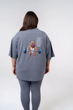 Graphic Oversized Tee - Light Weight Baby - Poppy Seed Grey (Copy)