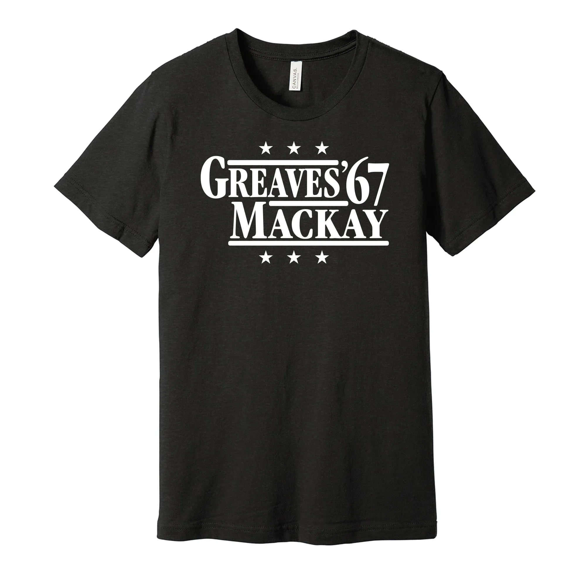 Greaves & Mackay '67 - Tottenham Football Legends Political Campaign Parody T-Shirt - Hyper Than Hype Shirts