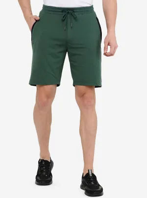 Green Solid Regular Fit Shorts | JadeBlue