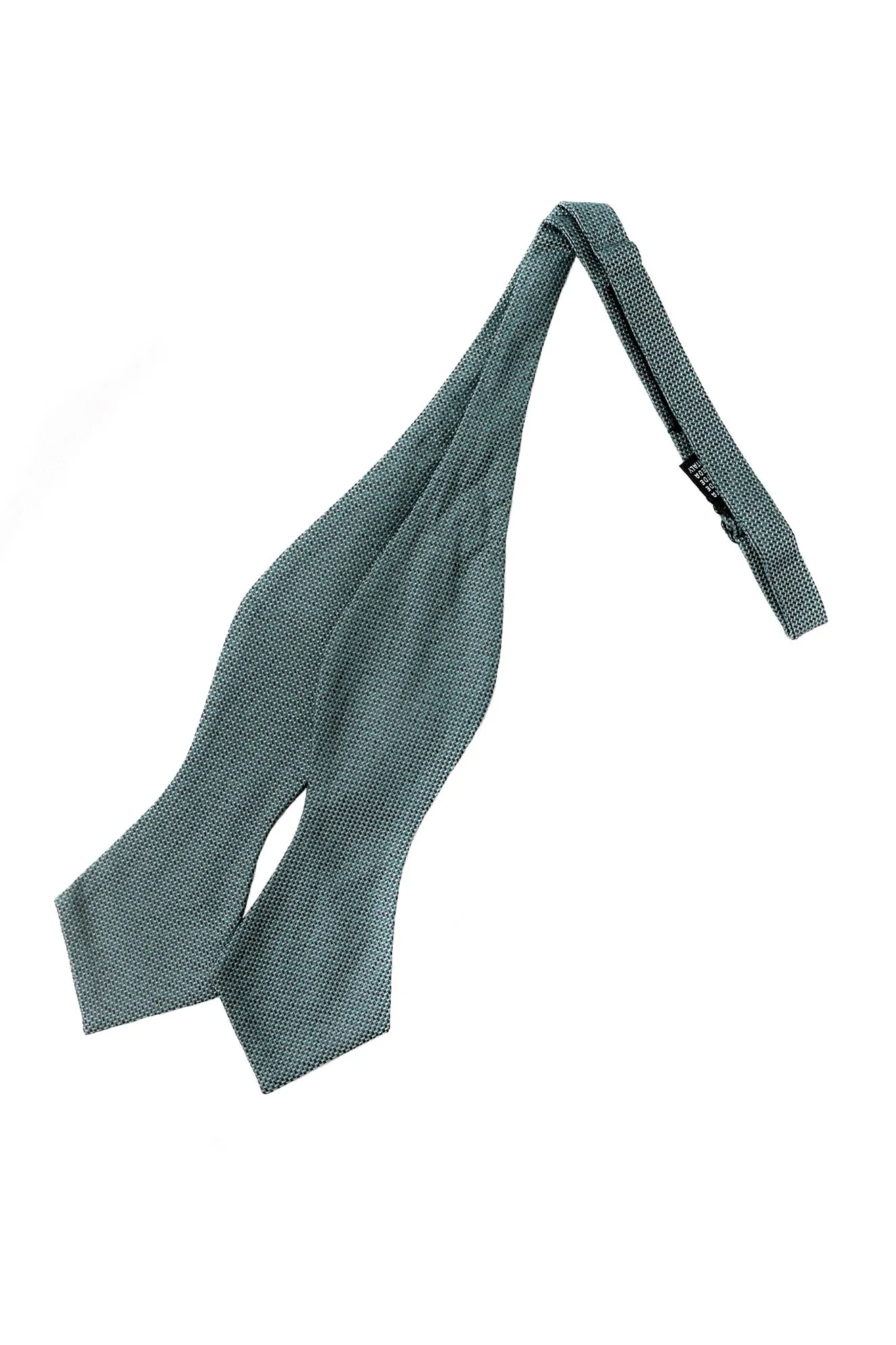 Green Textured Pointed Bow Tie