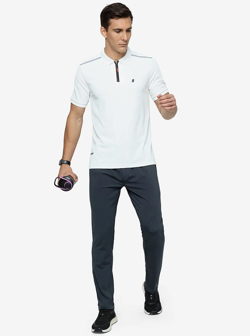 Grey Solid Slim Fit Track Pant | Jade Play